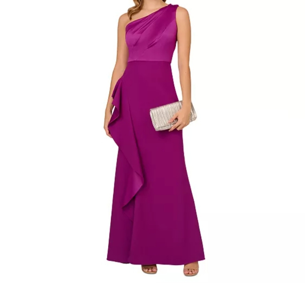 Adriana Papell Fuschia Gown